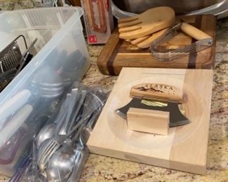 kitchen utensils and cooking items 