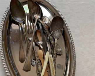 silver and silver plate spoons and forks (many more available)