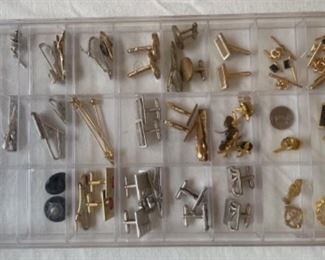 vintage cuff links and tie clips 
