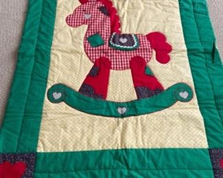 Vintage hand made baby quilt (crib size)