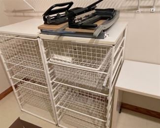 Wire basket shelving units 