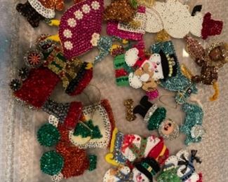 Vintage hand beaded Christmas items 