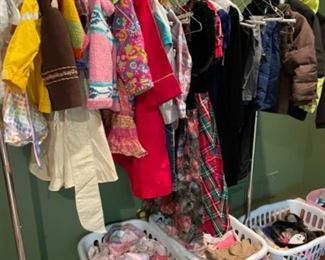 Girls clothing, many infant, some toddler and some teen, vintage girls 80s dresses (8-14)