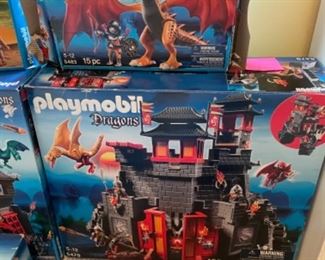 Playmobil, (like new with box), Pyramid, Dragons, Caveman 