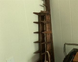 Rare 19th century wooden spike Harrows. Farm settled in 1866 used until early 20th century about 1937..