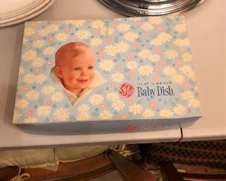 Vintage electric baby food warming tray w/box