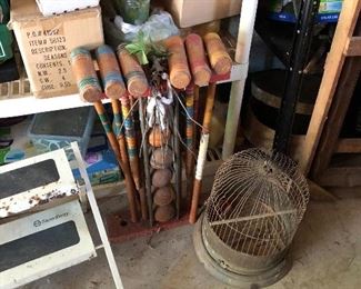 Old croquet set