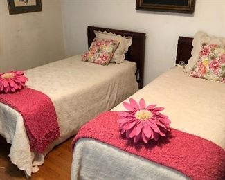 Mid Century traditional twin beds