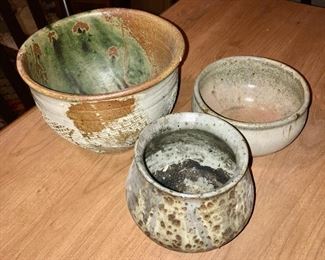 Hand thrown pottery