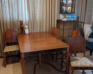 Dining table and chairs
