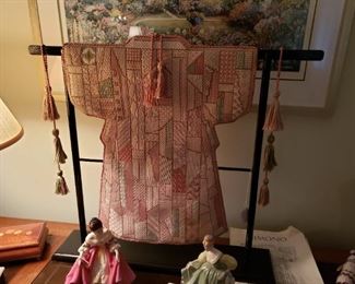 Needlework Kimono and stand