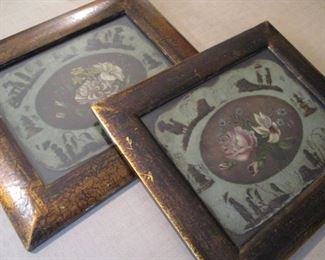 VERY OLD CHINESE PANELS - FRAMED