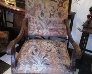 JACOBEAN CHAIR IN EXCEPTIONAL FABRIC