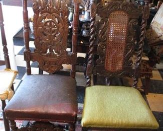 2 MORE 18TH CENTURY JACOBEAN CHAIRS