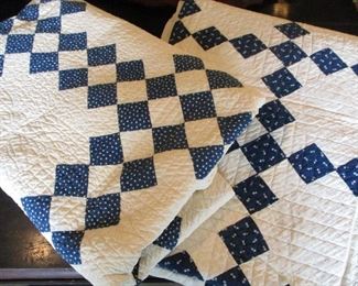 ANTIQUE BLUE AND WHITE QUILTS