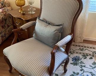 Custom Ethan Allen cherry arm chair