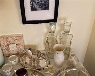 Silver plate serving pieces