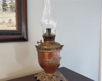 Vintage copper oil lamp
$175