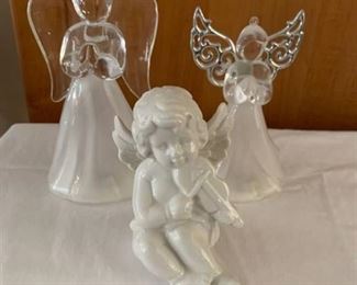 Set of three angels tallest is approximately 6 inches