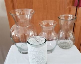 Assorted vases (largest is 10")