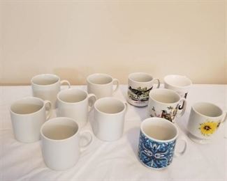 Assorted coffee mugs