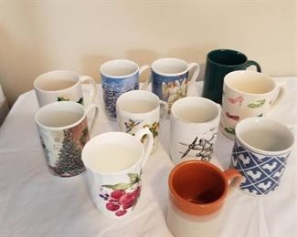 Assorted coffee mugs