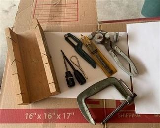 Pipe bender, clamp and other miscellaneous garage items