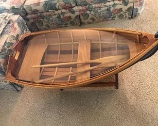 Canoe crafted coffee table
