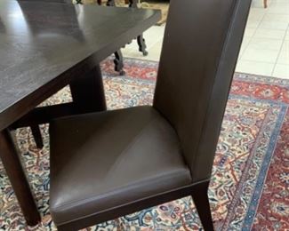 8 Custom made leather A. Rudin dining chairs-PERFECT!  New cost was $19,000.    $3,500