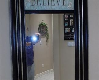 $50.  Large Believe Mirror