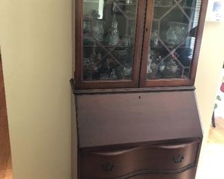 fold out desk and china hutch