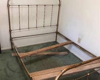 Full size brass bed. 