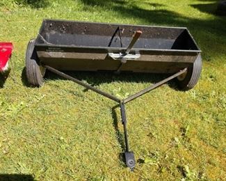 Outside:  (Spreader) Craftsman PYT 9000 Riding Mower w/2 attachments (Runs great)