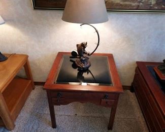 Living Room:  Small Coffee Table, Cute Fishing Lamp