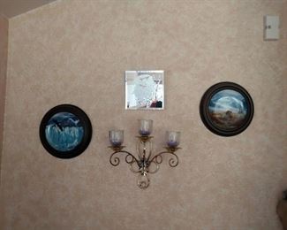 Living Room:   Picture Plates, Mirror, Candle Holder