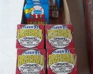 d 1990 1991 unopened Fleer baseball cards