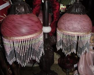 Victorian Fringe - Bronze Base Lamp