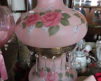 Large Floral Vintage Lamp