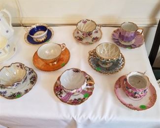 Vintage Lustre tea cups saucers