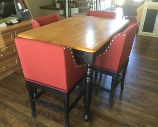 Sweet Breakfast Nook Set with 4 raised swivel chairs and table....come with leaf. Message for Special pricing!