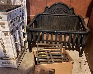 Antique Cast Iron Fireplace  Grate
