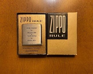 Vintage Zippo Ruler