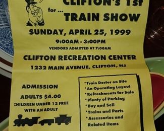 Vintage Clifton Train Show Flyer