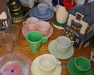 Antique Glassware Teacup Set