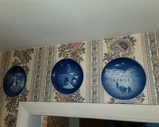 Vintage Germany Blue Collector's Plates