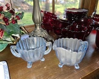 Antique Blue Glassware