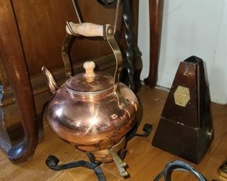 Copper Tea Kettle On Stand