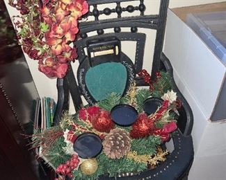 Chair & Floral Arranegement