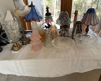 Small table lamps, Victorian Shades, T.V. lamps