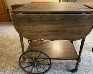 Wood tea cart
